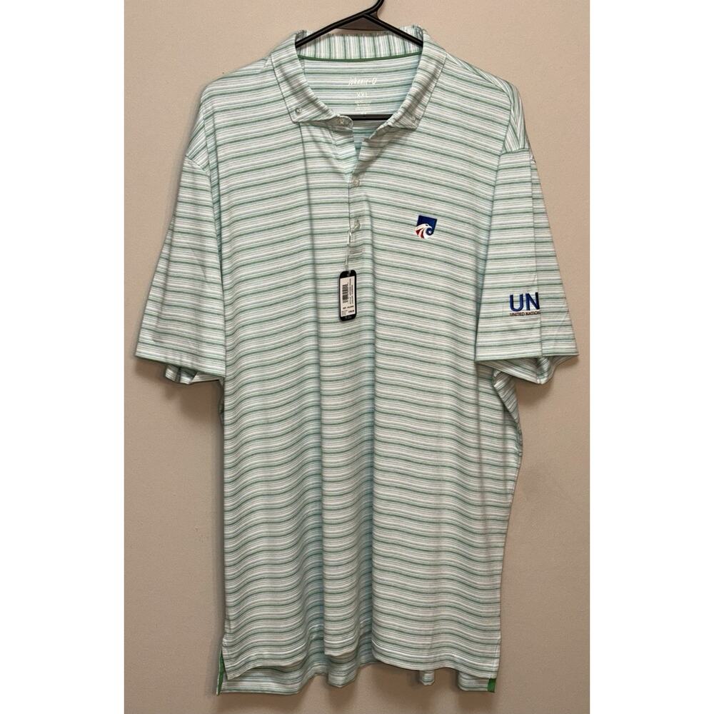NWT Johnnie-O Richie Polo Shirt Men's Iceberg UPF 50 Sun Protection 2XL MSRP $98